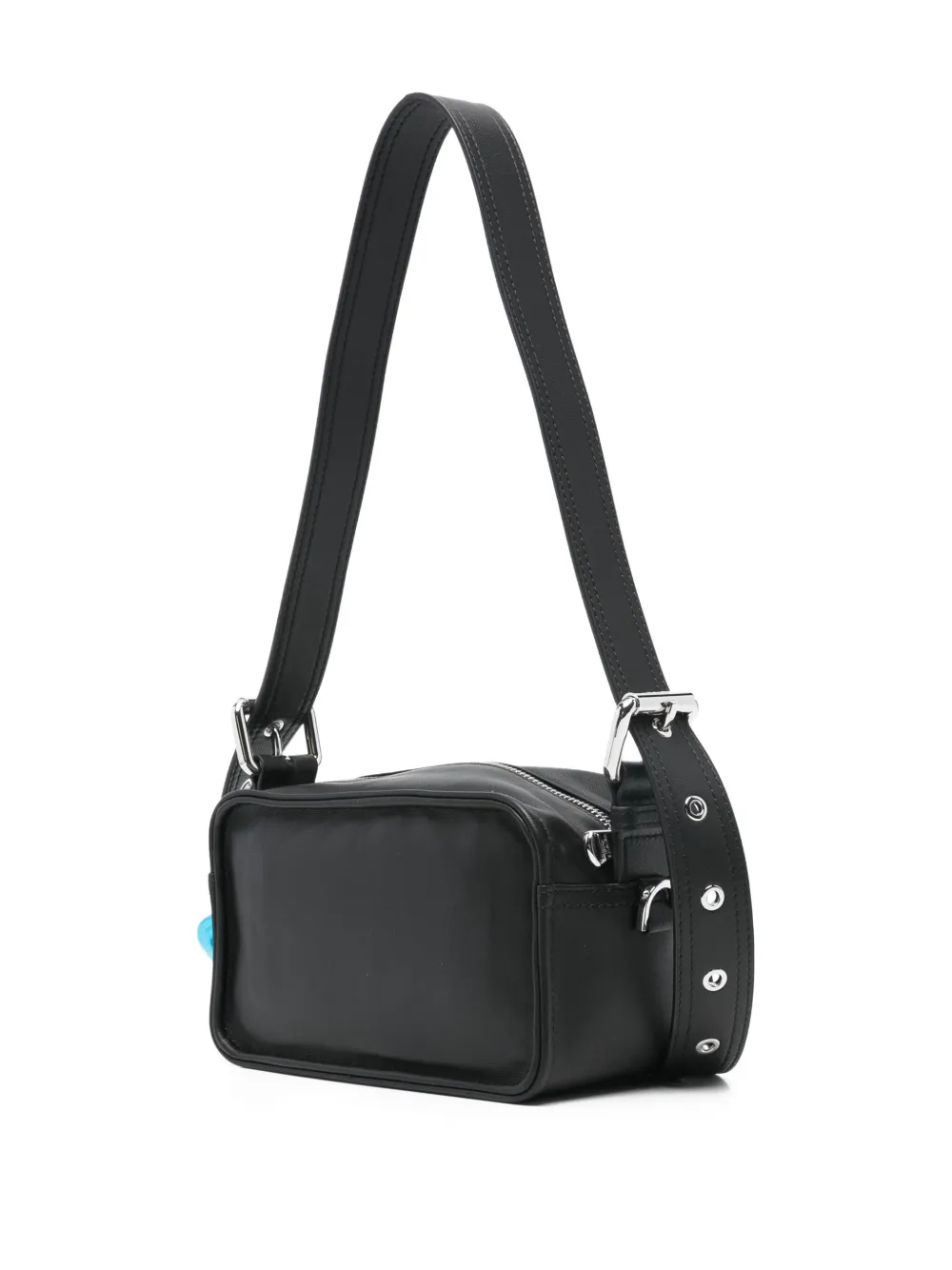 Patrizia Pepe Schoudertas met logo-reliëf - Zwart