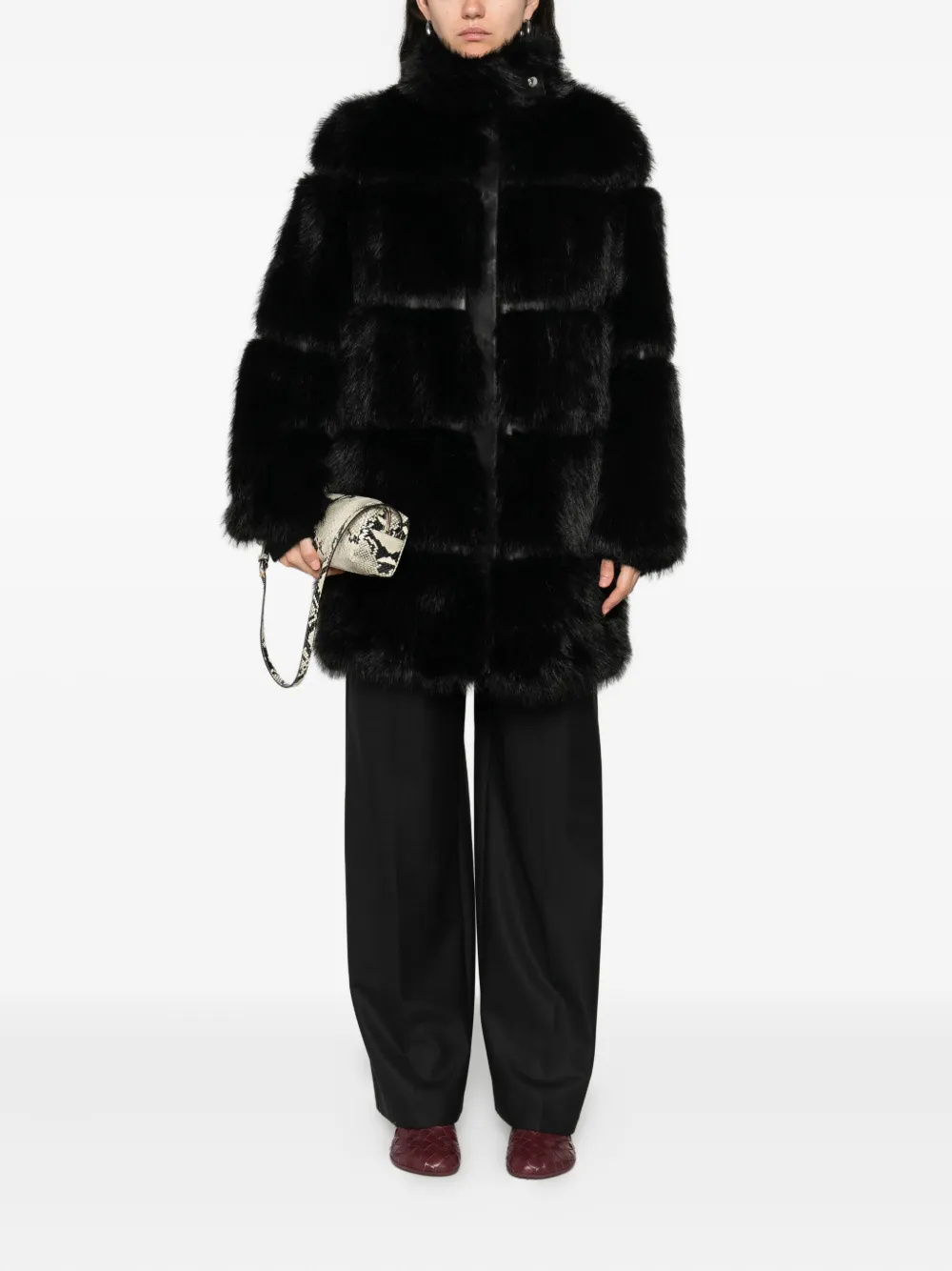 Patrizia Pepe faux fur midi jacket | Faux Fur & Shearling Jackets | Image 2