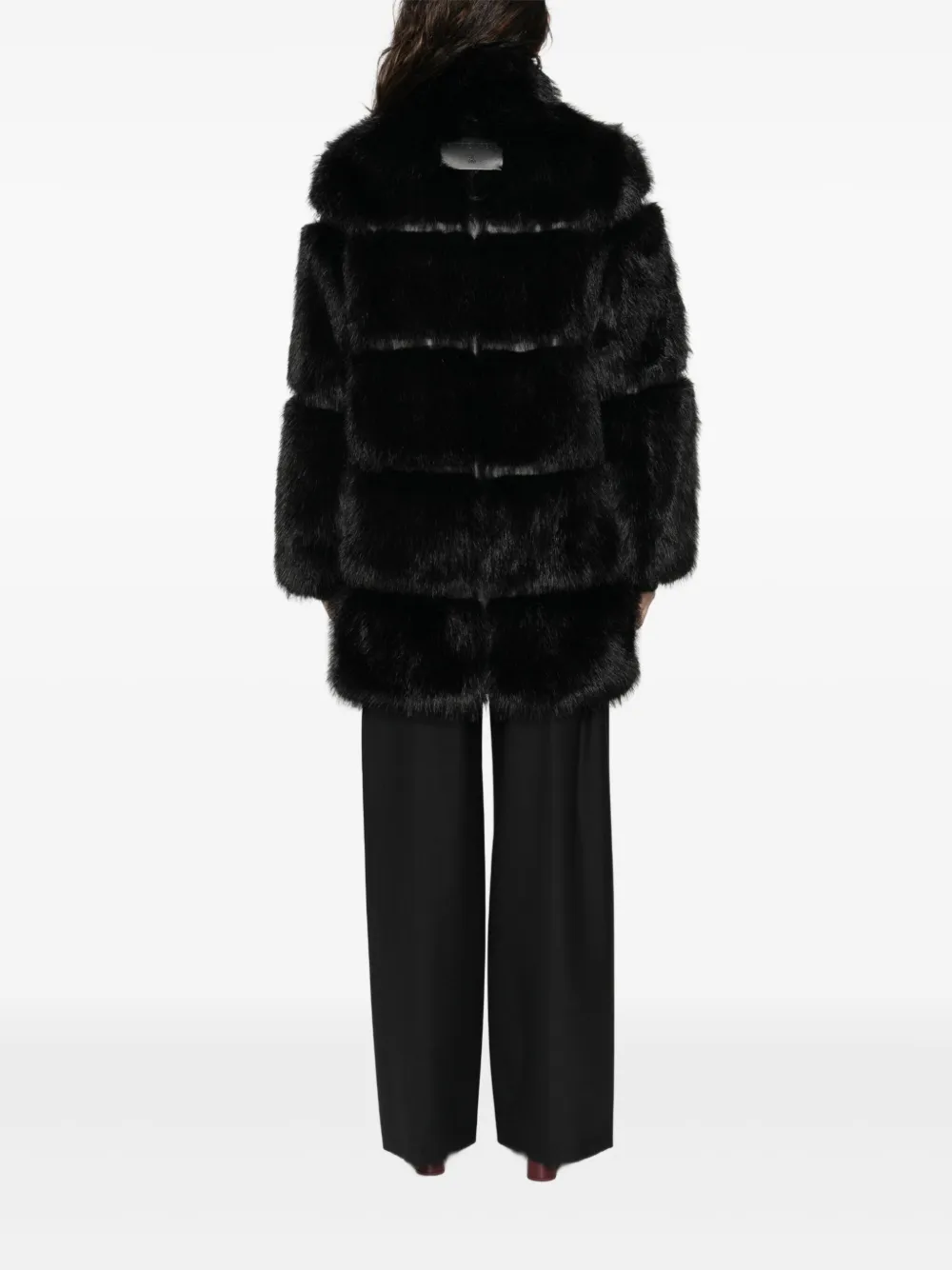 Patrizia Pepe Jack met imitatiebont Zwart