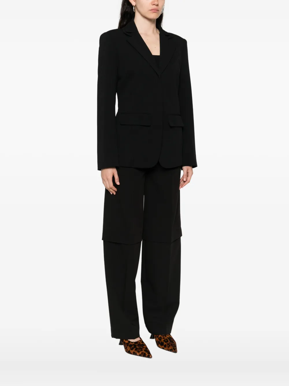 Patrizia Pepe Single-breasted Blazer In Black
