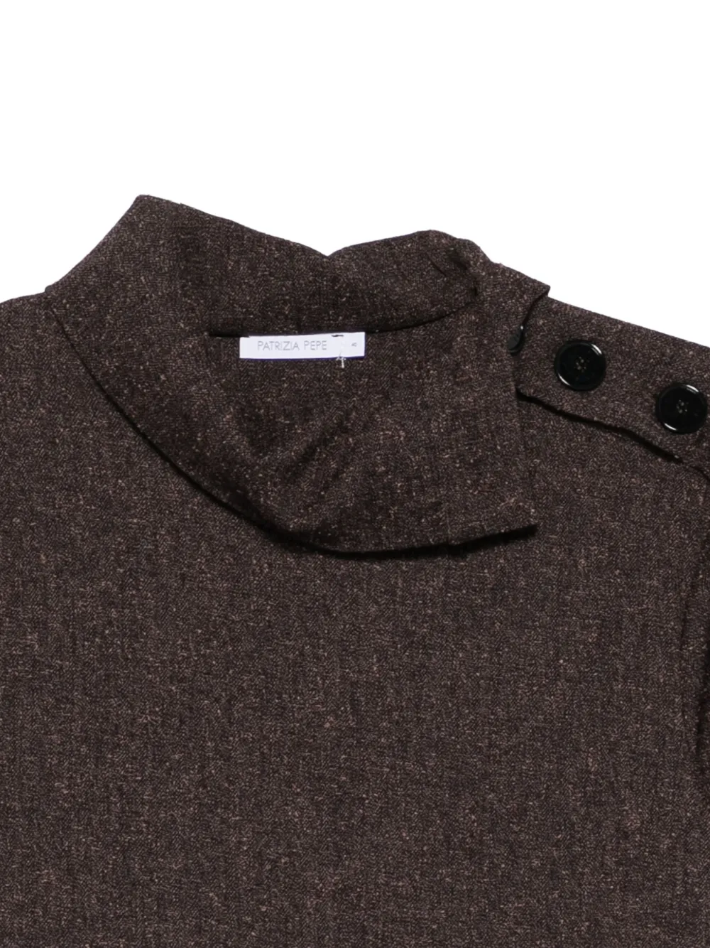 Patrizia Pepe Trui met hoge hals Bruin