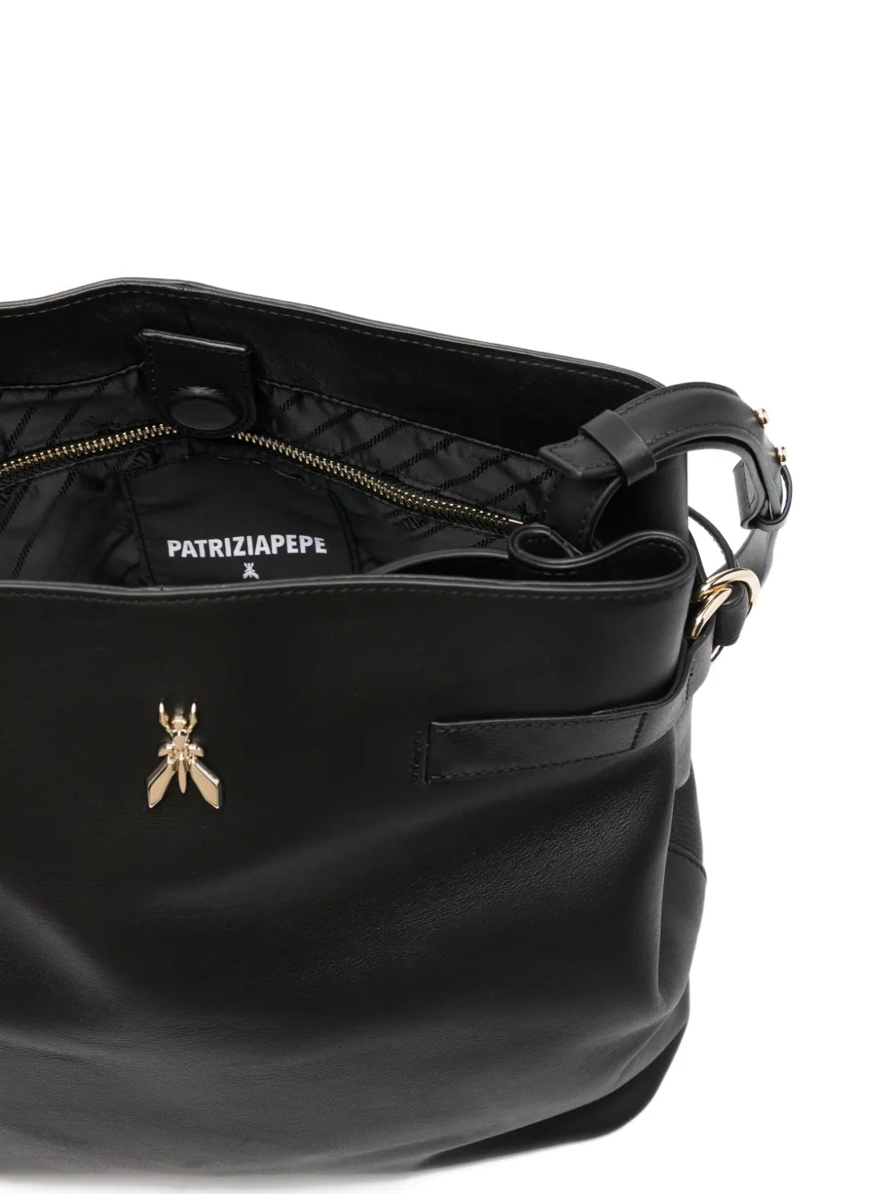 Patrizia Pepe New Business Bucket Bag In Black