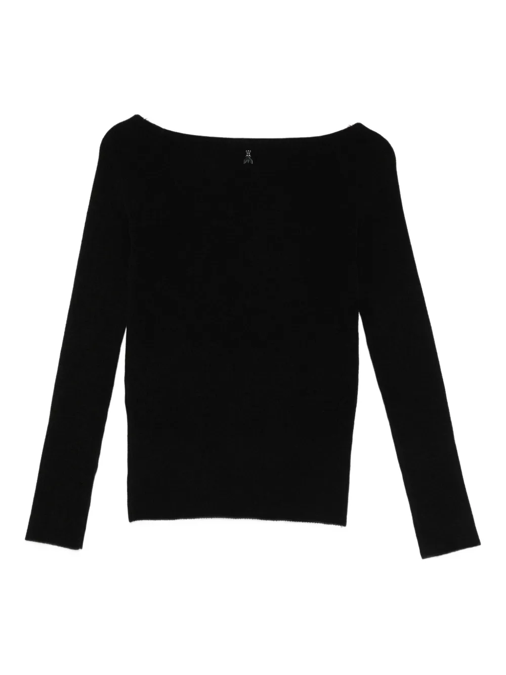 Patrizia Pepe Boat-neck Sweater In Black