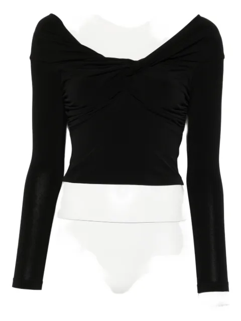 Patrizia Pepe cropped long-sleeved t-shirt