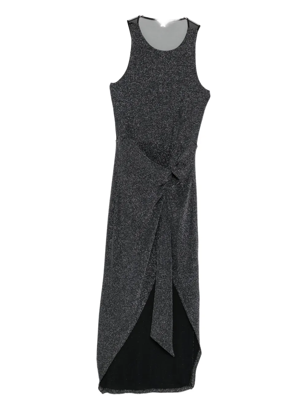 Patrizia Pepe draped midi dress - ブラック Patrizia Pepe draped midi dress - ブラック