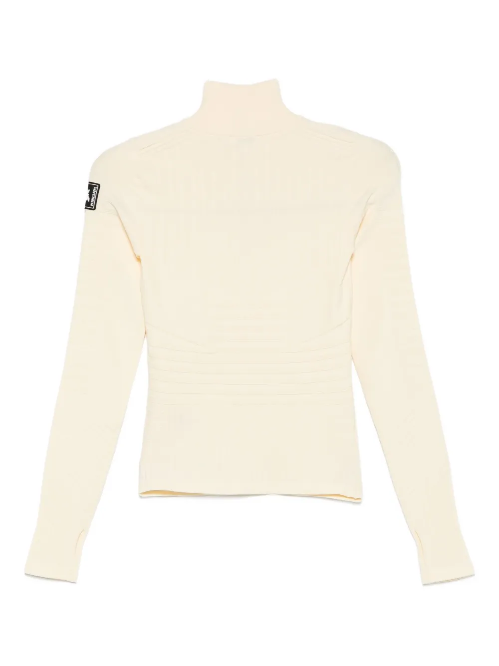 Patrizia Pepe Half-zip Turtleneck Sweater In Neutral