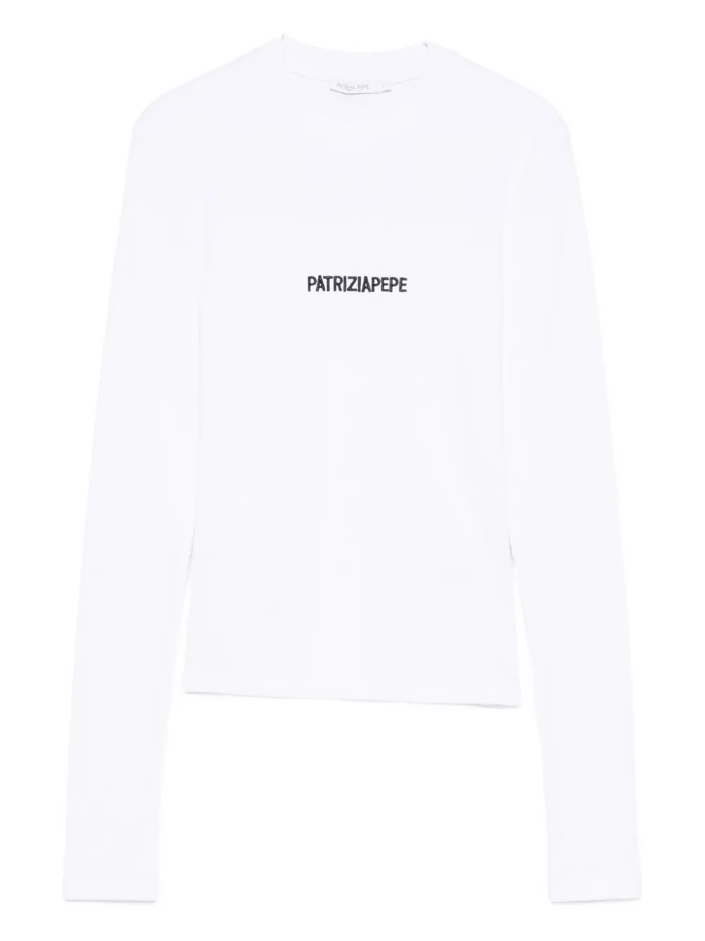 Patrizia Pepe logo-embroidered long-sleeve t-shirt | White | Image 1