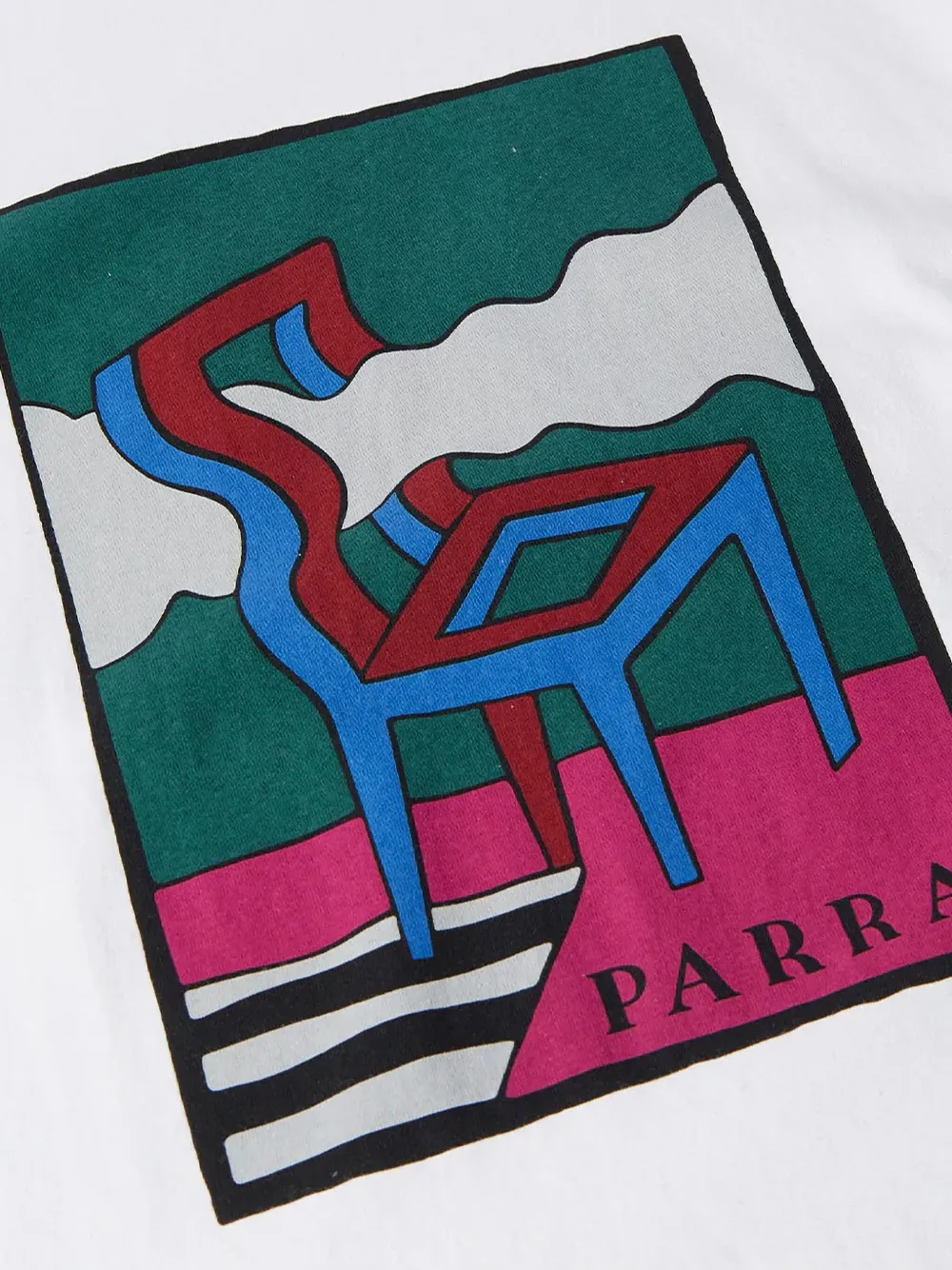 BY PARRA Smoke Chair cotton T-shirt - Wit