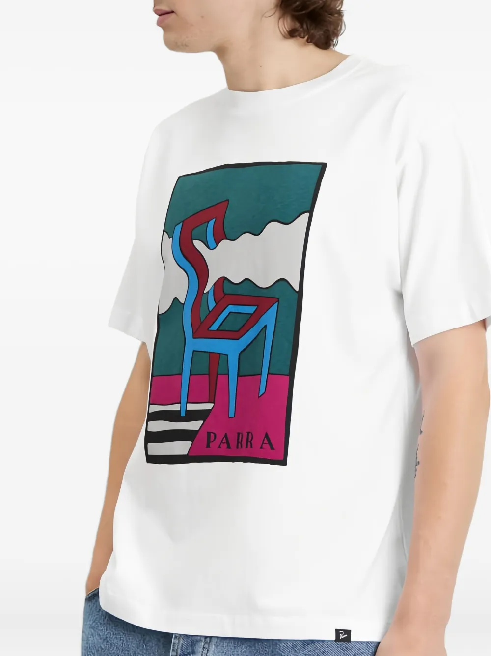 BY PARRA Smoke Chair katoenen T-shirt Wit