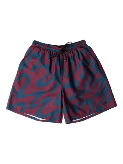 BY PARRA Splashed abstract-print swim shorts