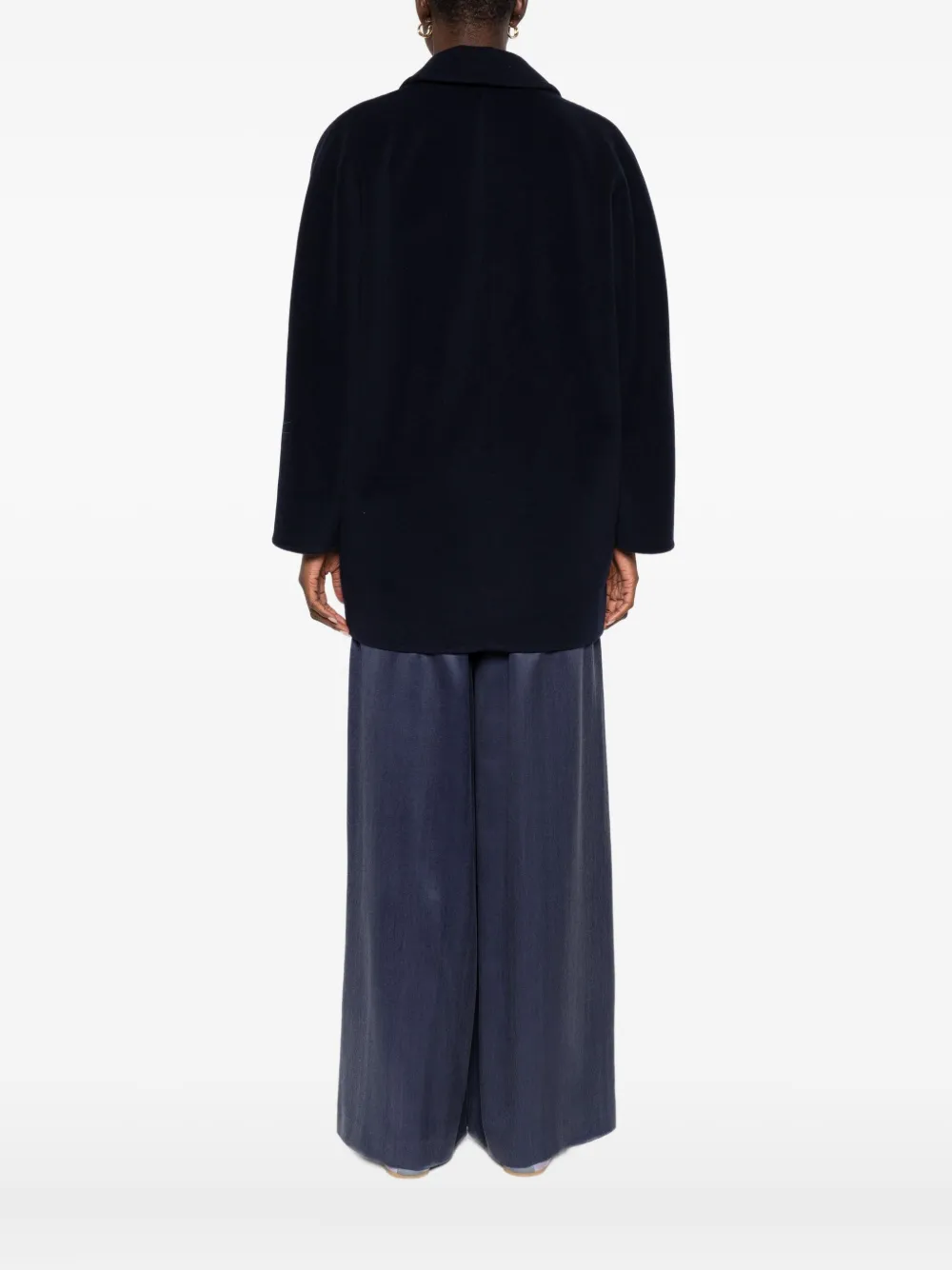 Max Mara Double-breasted Coat In Blue