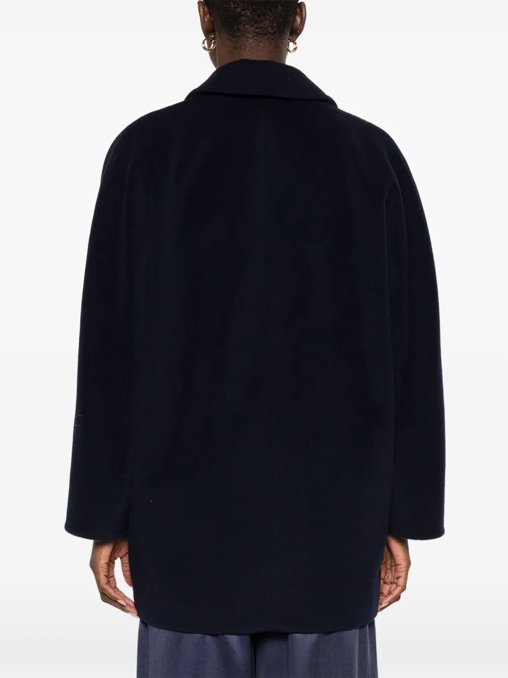 Max Mara Jas met dubbele rij knopen Blauw