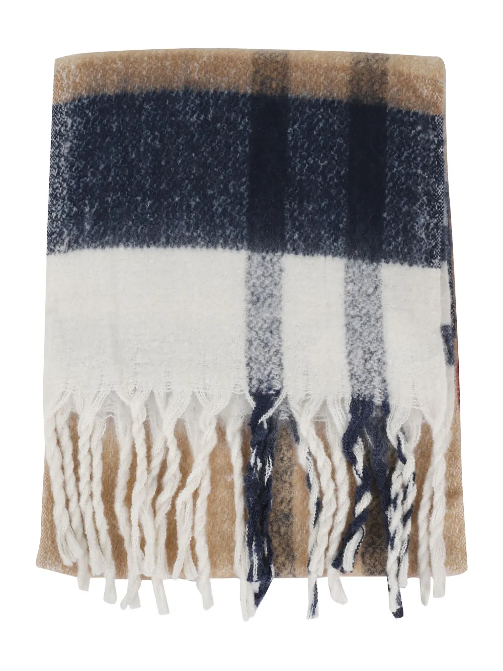 Barbour Tartan-pattern Fringed Scarf In Multi