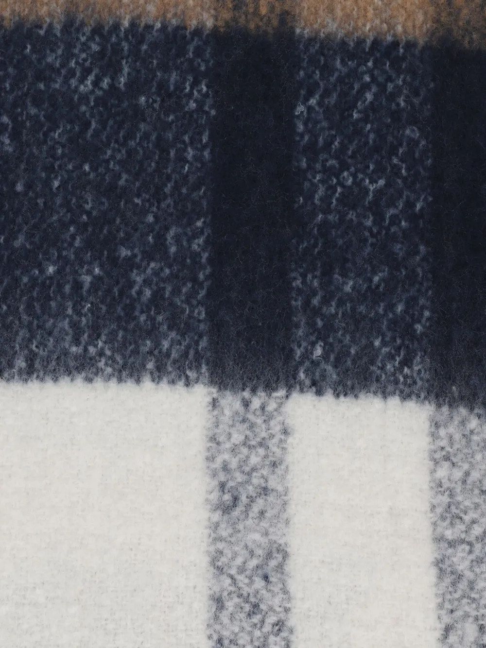 Barbour tartan-pattern fringed scarf - Beige