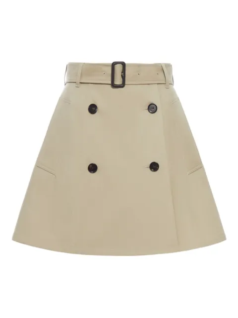 Burberry belted double-breasted skirt