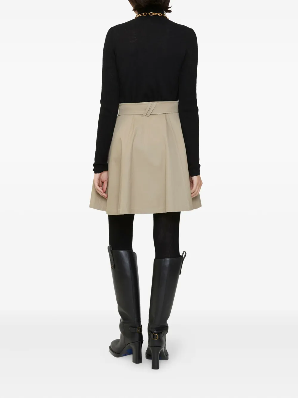 Burberry belted double-breasted skirt - Beige