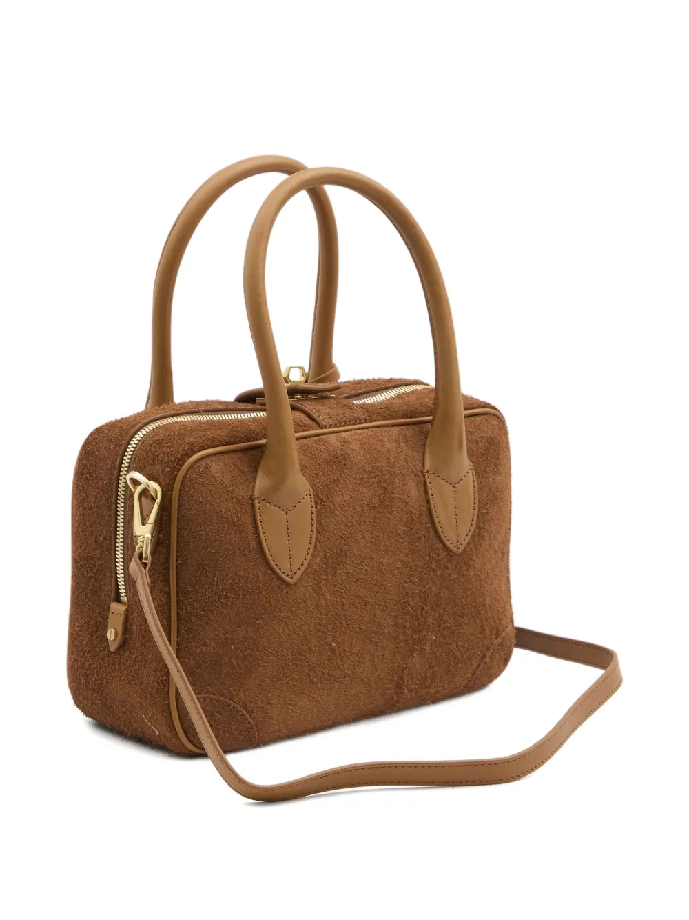 Golden Goose Vita zip-top leather tote bag - Bruin