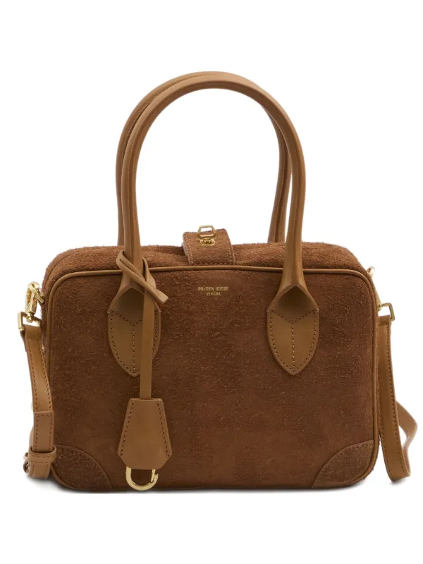 Golden Goose Vita Zip-top Leather Tote Bag in Brown