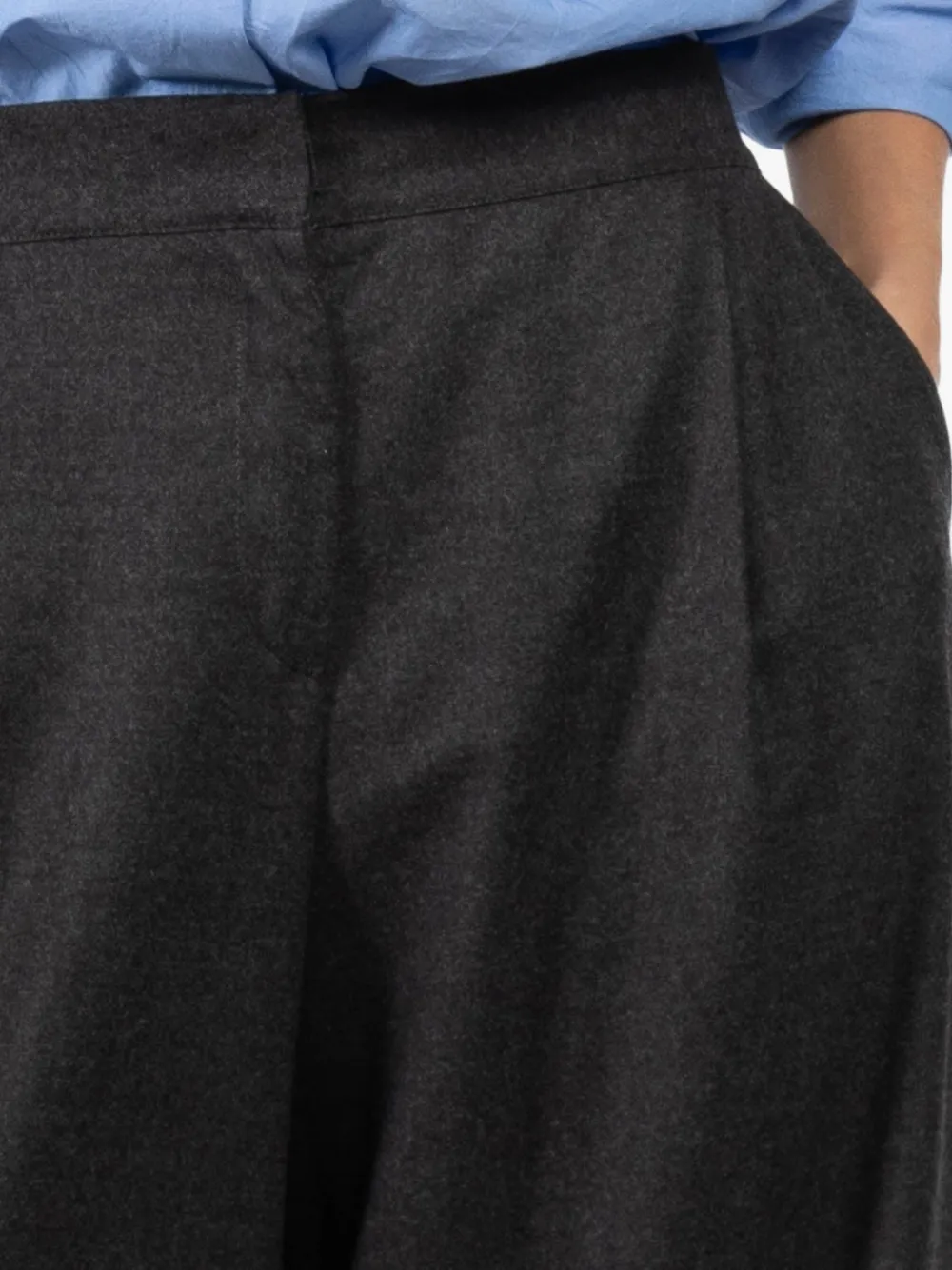 Dusan Geplooide broek Grijs
