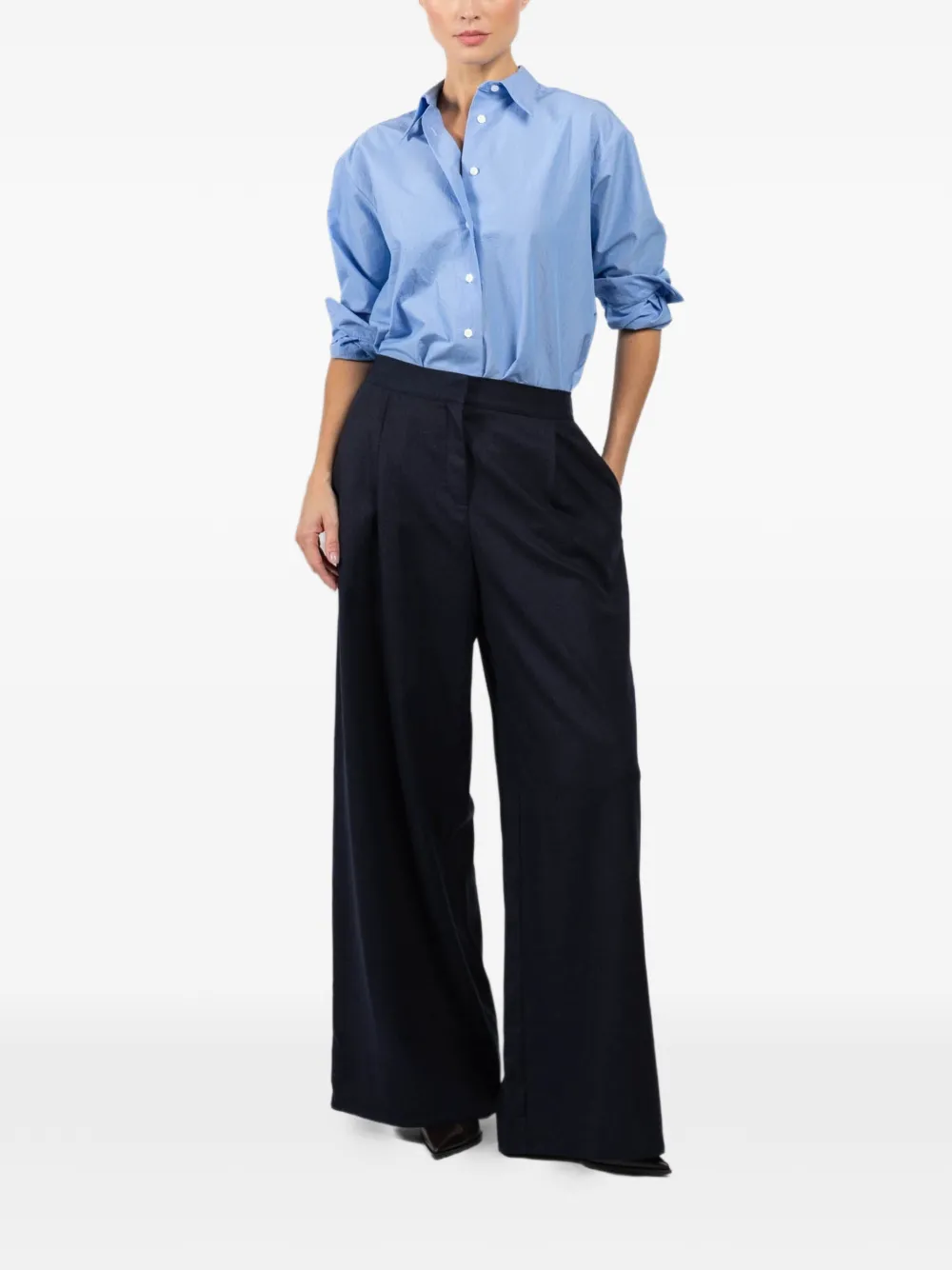 Dusan pleated trousers - Blauw