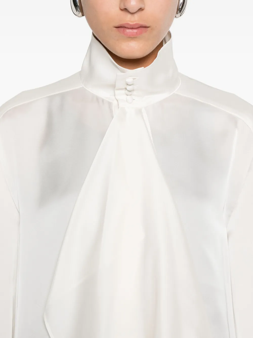 sacai Blouse met ruches Wit