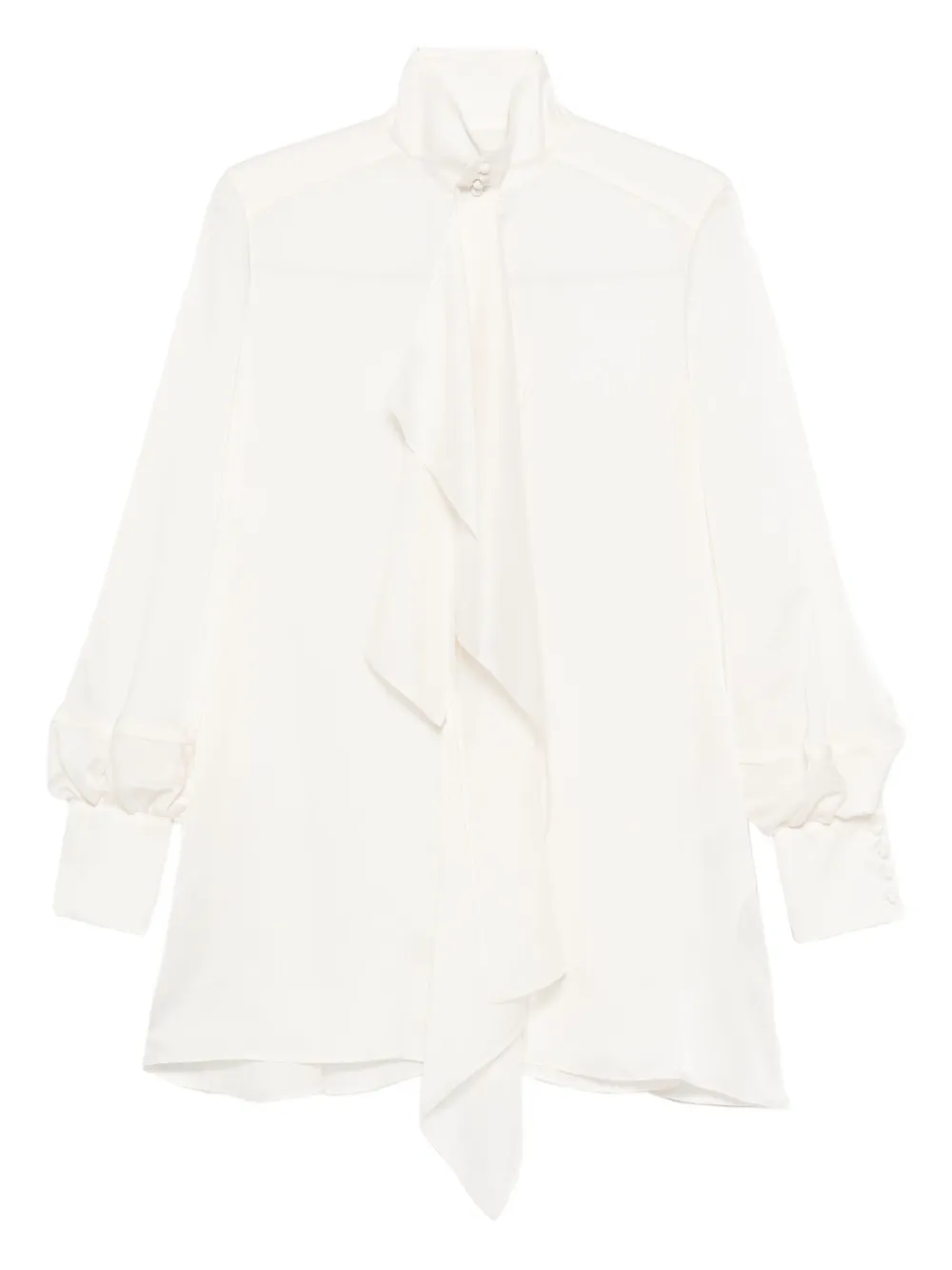 sacai ruffled high-neck blouse | White | Image 1
