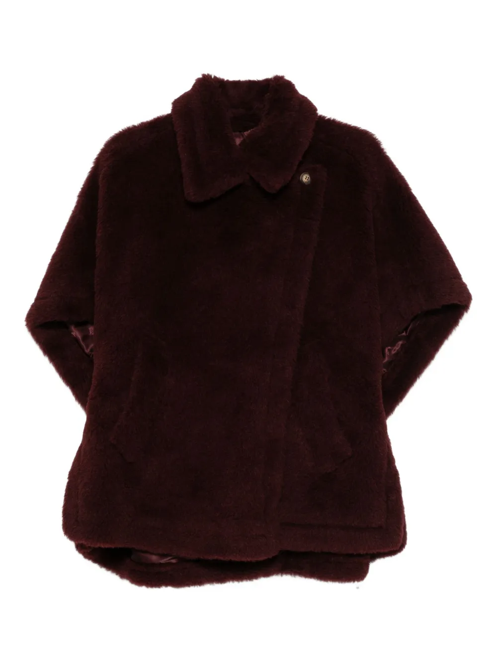 Max Mara Tebe Cape In Red