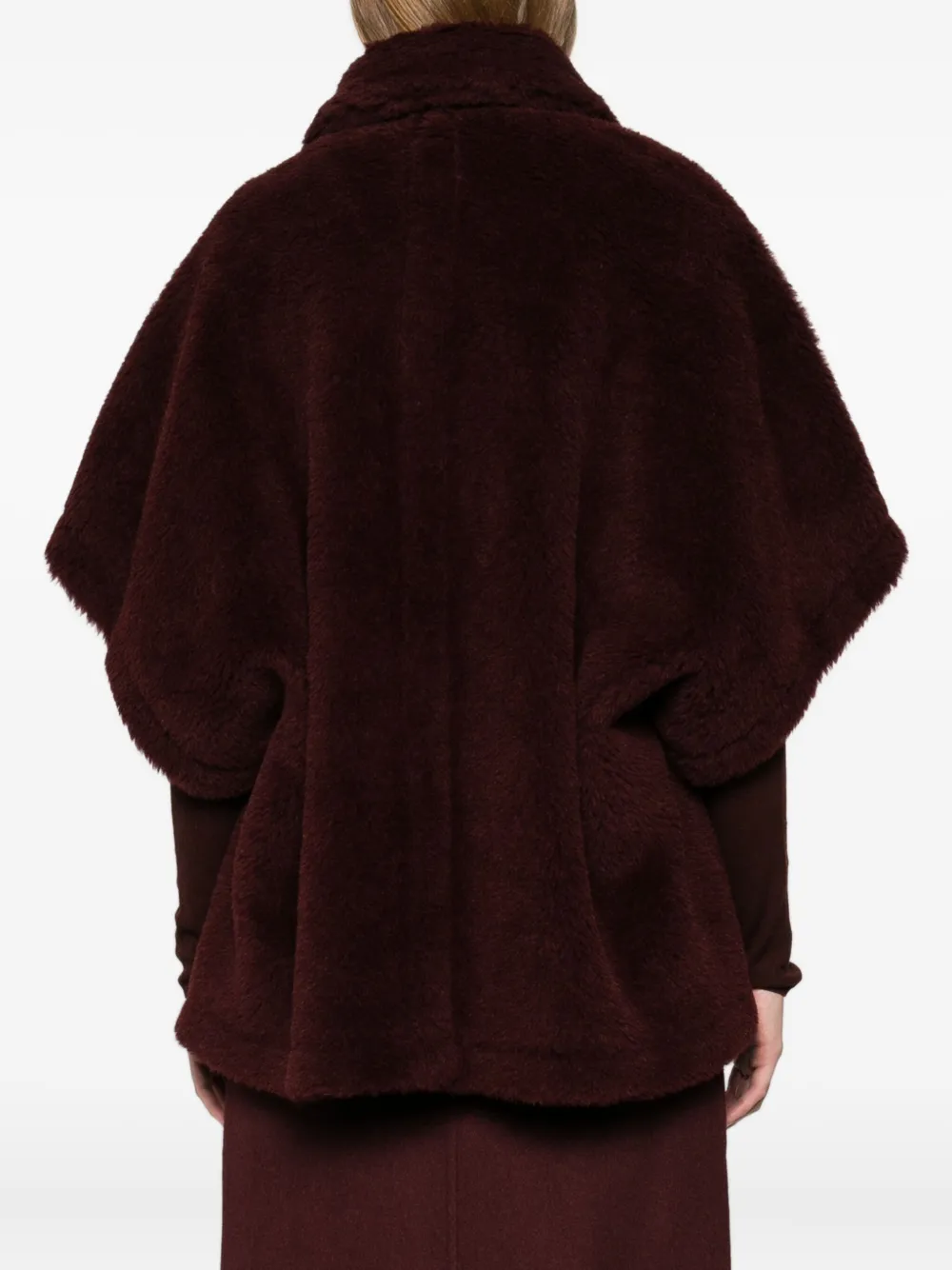 Max Mara Tebe Cape In Red