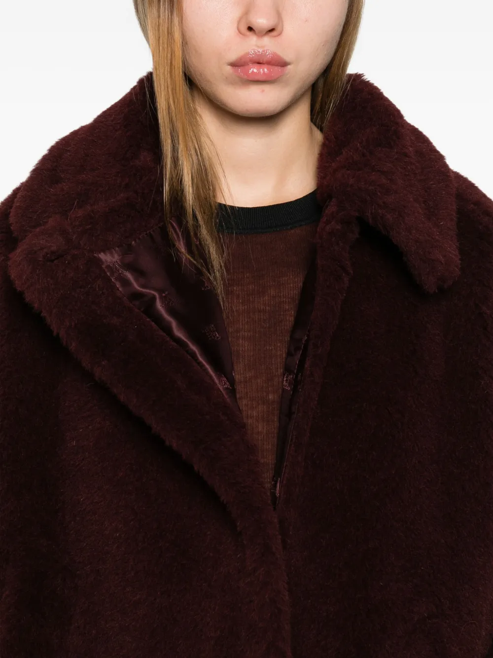 Max Mara Tebe Cape In Red