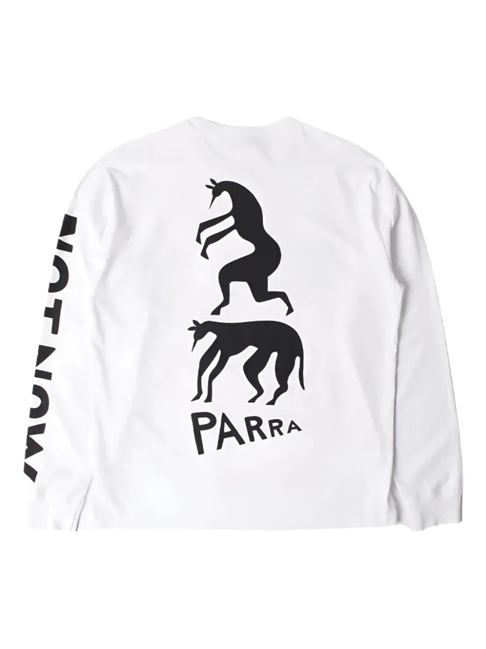 By Parra There Will Not Be Long-sleeve Graphic-print Hoodie In White