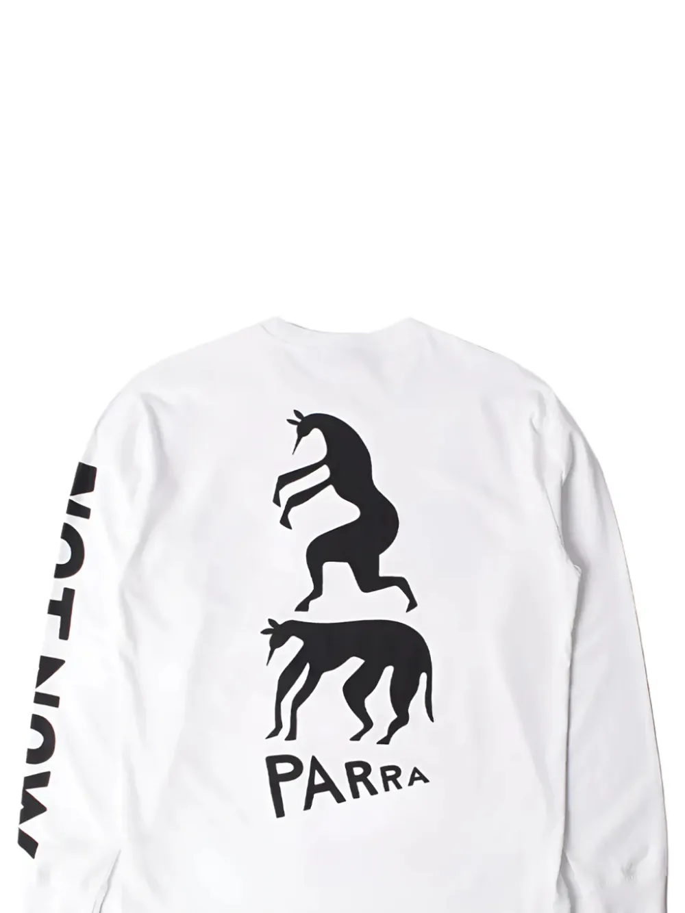 BY PARRA There Will Not Be hoodie met lange mouwen en grafische print - Wit