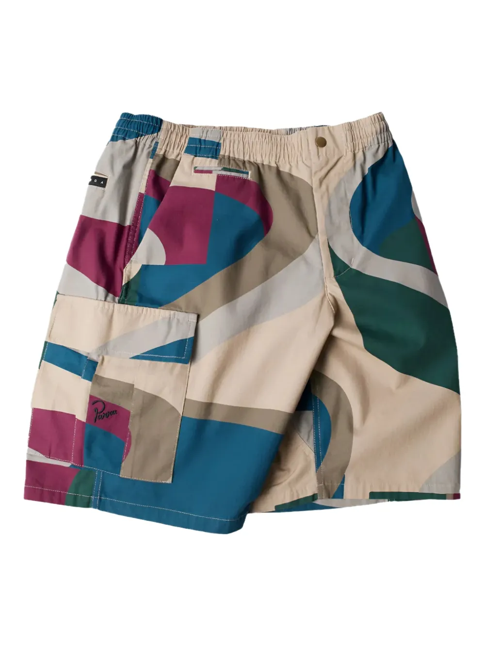 BY PARRA The Wall cargo shorts met abstracte print - Beige