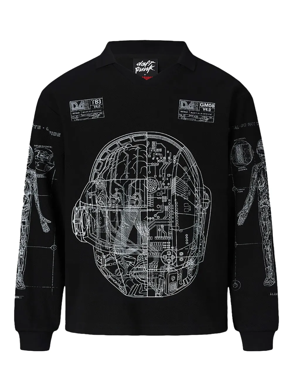 Pleasures x Daft Punk Schematic long-sleeved shirt | Black | Image 1