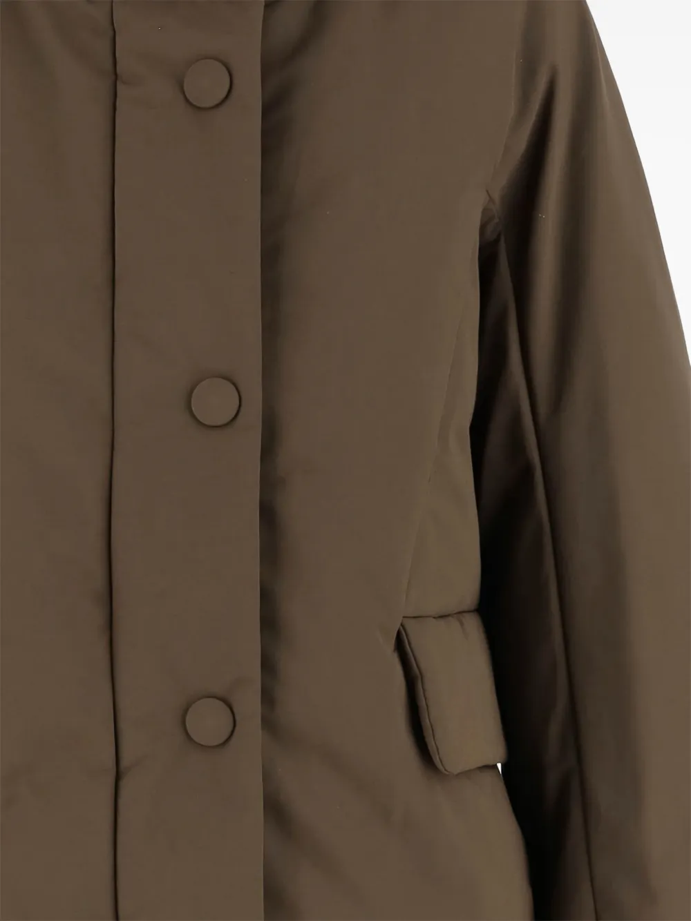 ASPESI Jas met hoge kraag en knoopsluiting Groen