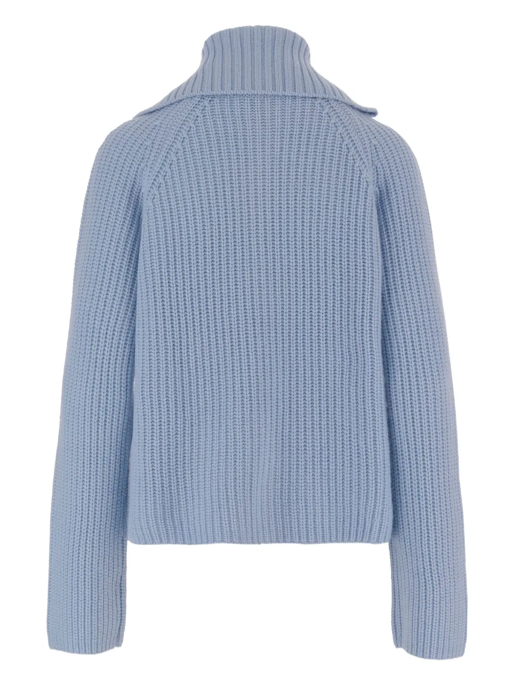 Allude Wool And Cashmere Zip-up Sweater In Blue