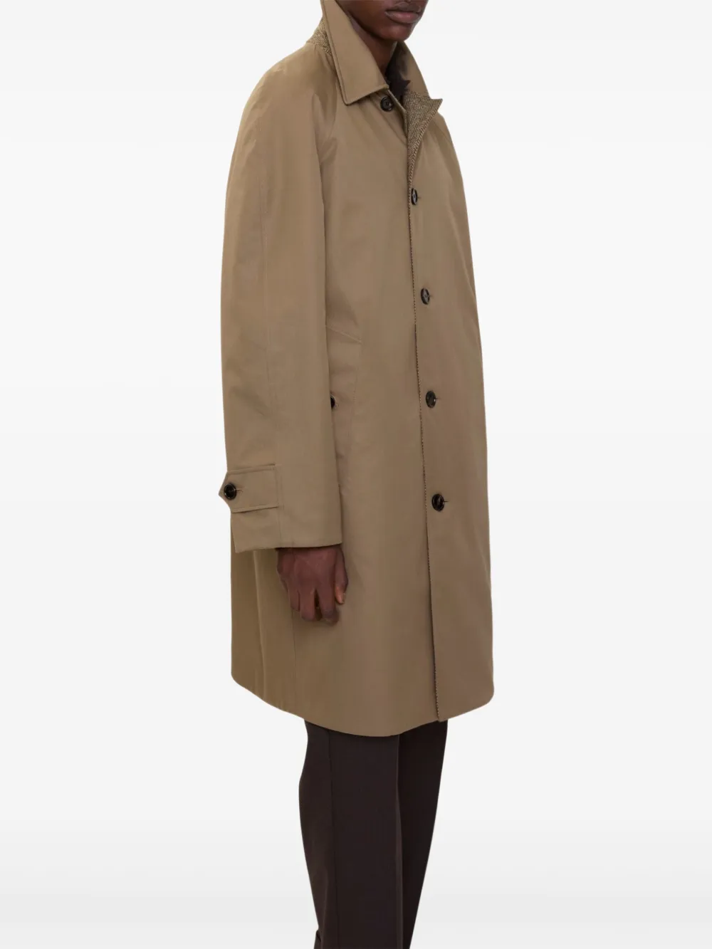 Burberry Omkeerbare jas met visgraatpatroon Bruin