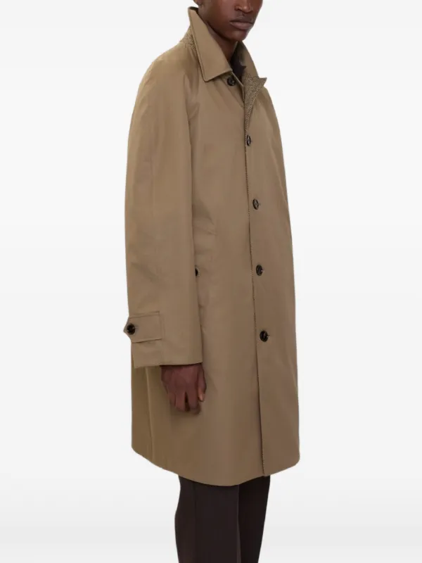 Burberry ヘリンボーン コート ブラウン Burberry ブラウン