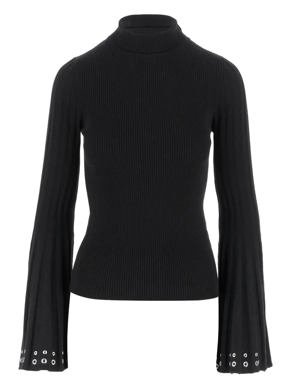 Blumarine bell-sleeve embellished sweater | Black | Image 1