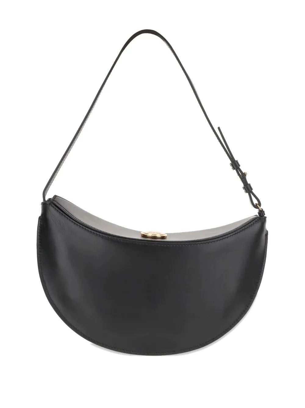 Jacquemus small Oval calfskin leather shoulder bag - Zwart