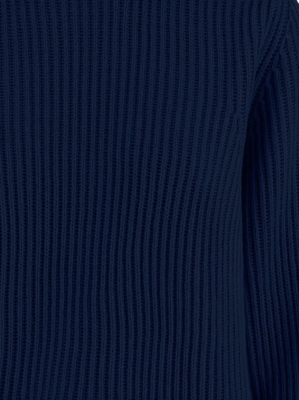 Allude Geribbelde sweater Blauw