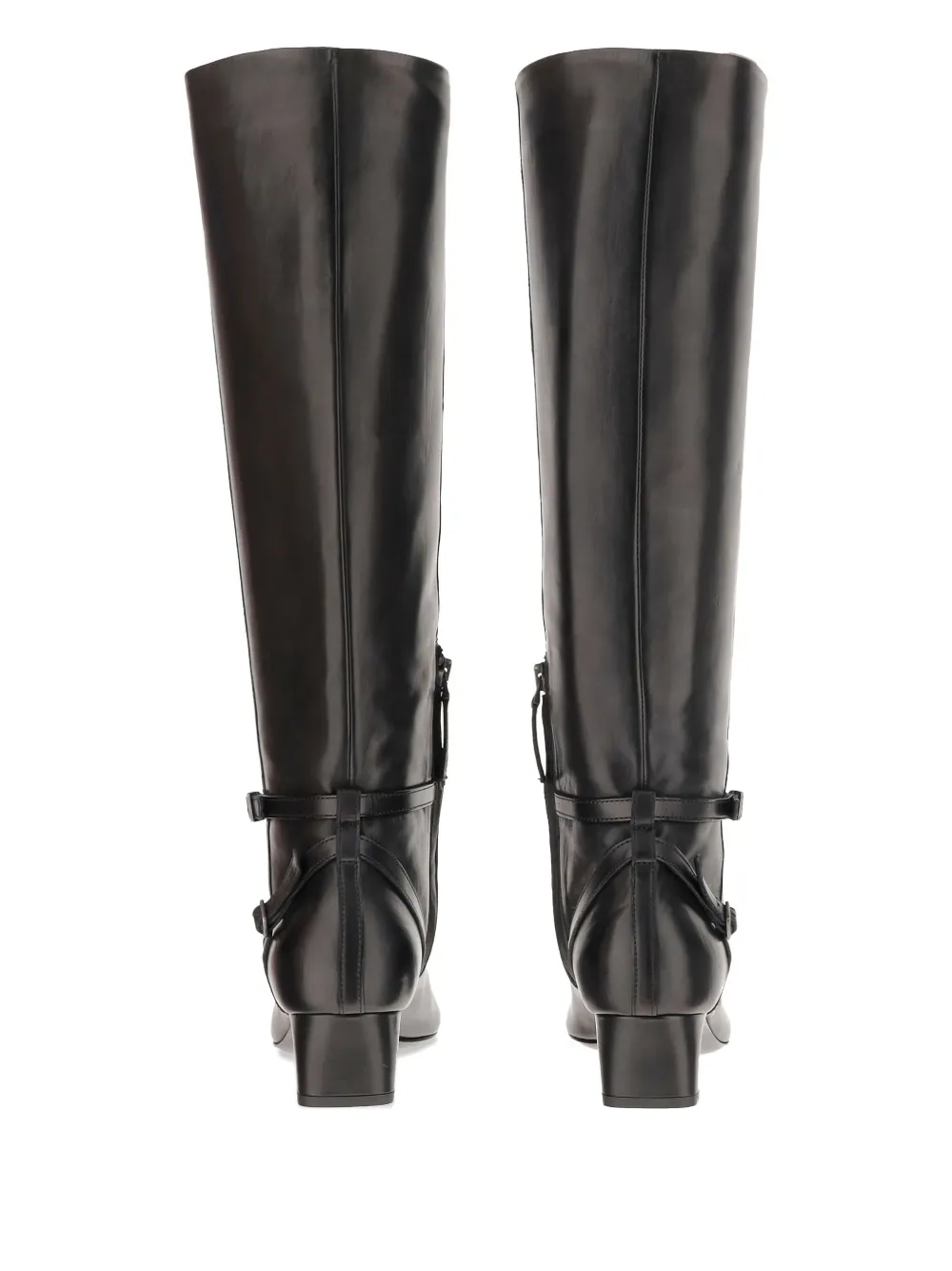 Sartore Leather Boots With Buckle Details In Black