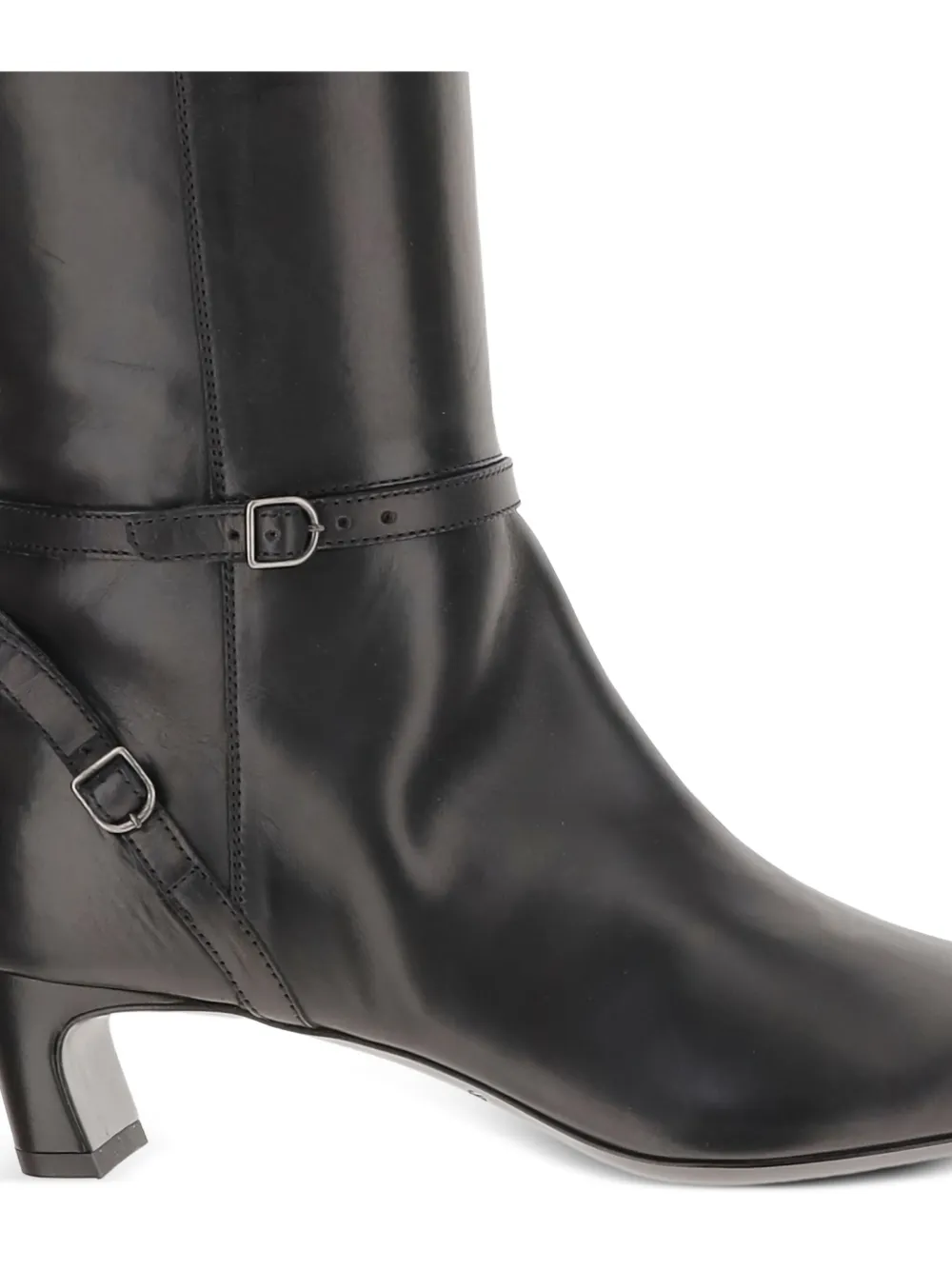 Sartore 30 mm leren laarzen met gespbandje Zwart
