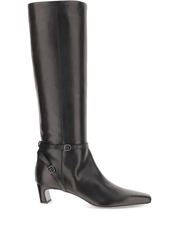 Sartore Black Leather Knee-High Boots Amazon.com: SARTORE(サルトル) Women main image 4