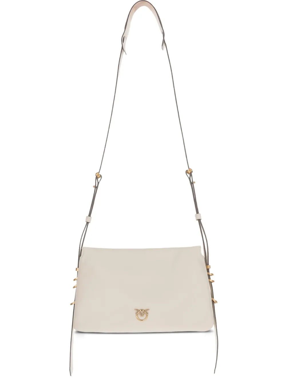 PINKO logo-plaque crossbody bag - Bianco
