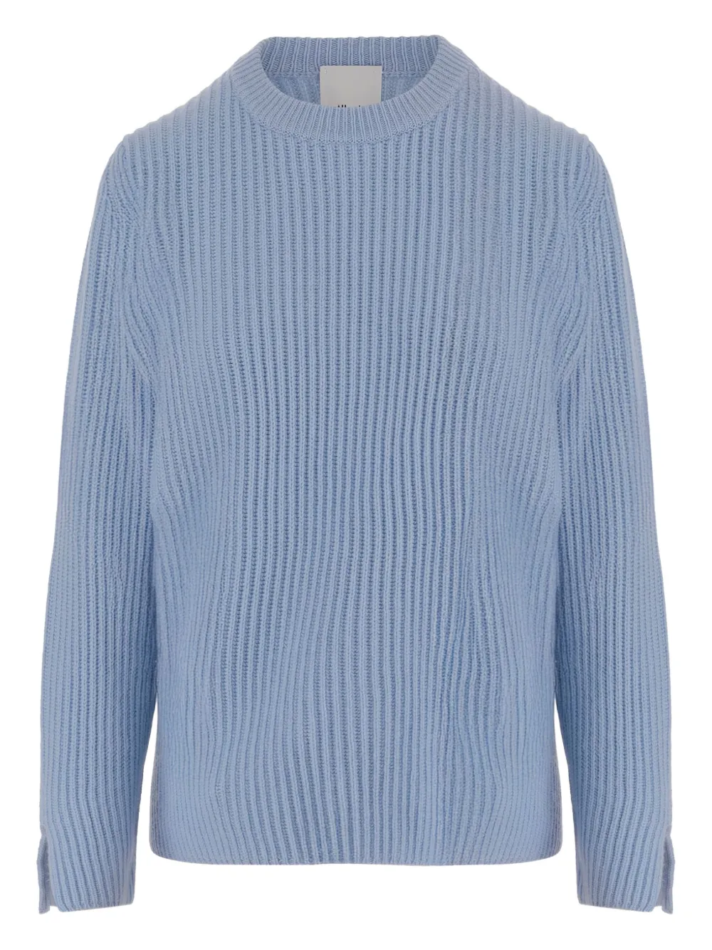Allude Wool And Cashmere Ribbed Sweater In Blue