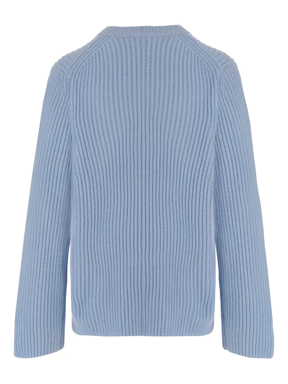 Allude Wool And Cashmere Ribbed Sweater In Blue
