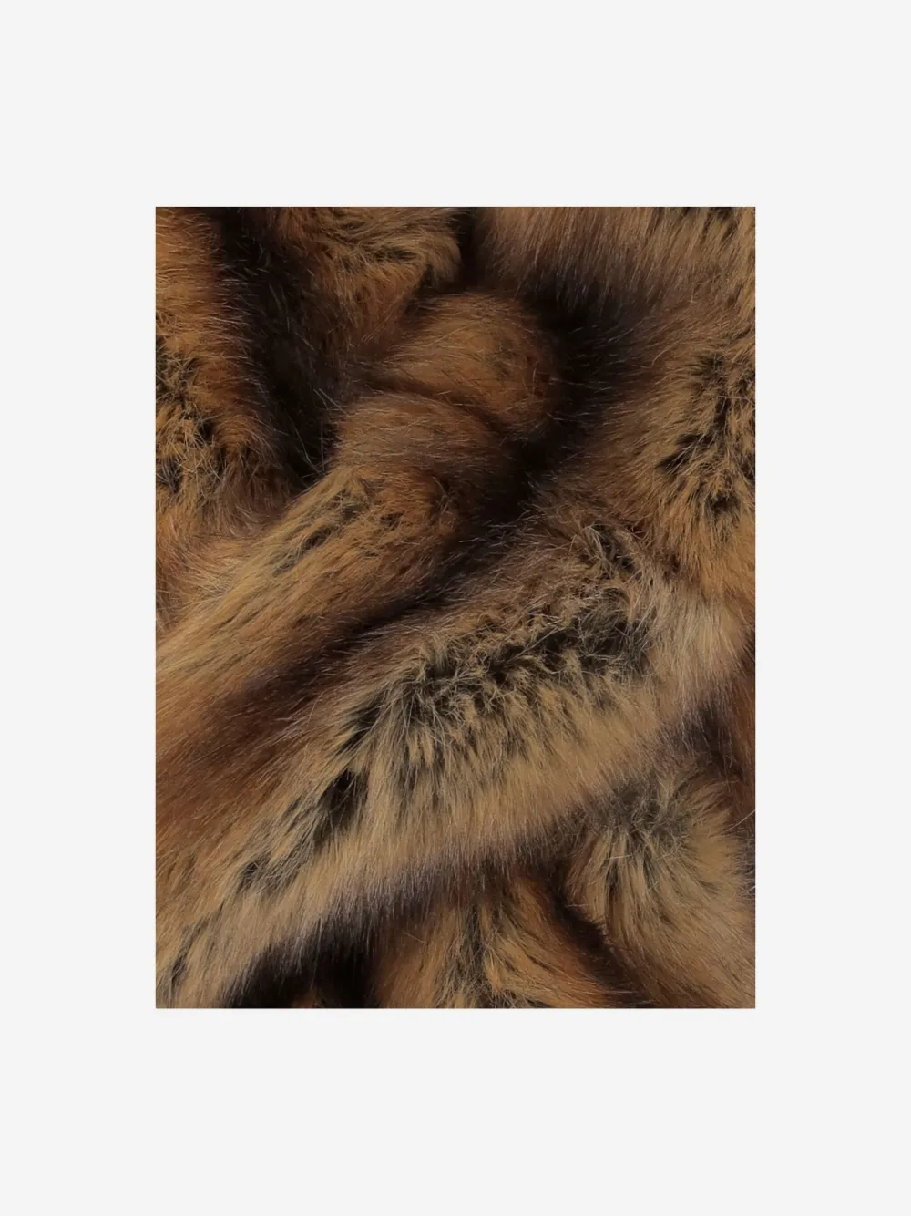 Niccolò Pasqualetti Faux Fur Foulard With Slit Design And Plush Texture In Brown