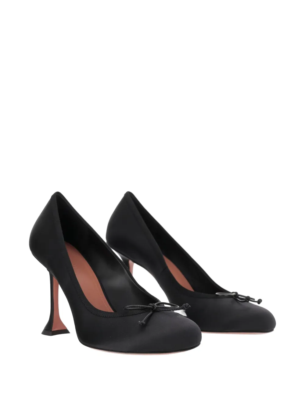 Amina Muaddi 95mm Lila Bow-detail Pumps In Black