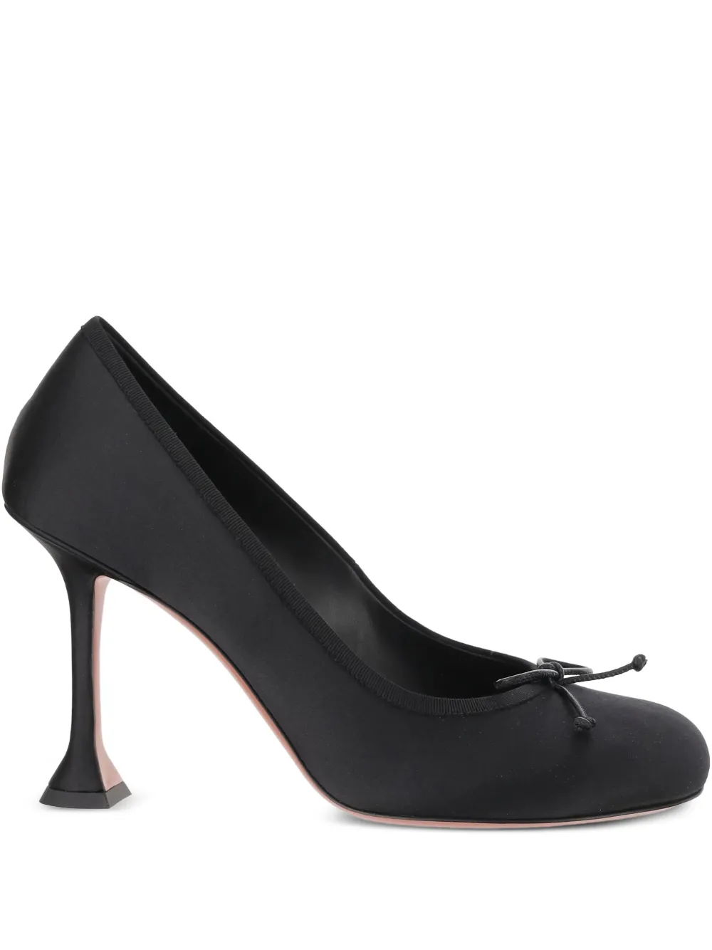 Amina Muaddi 95mm Lila bow-detail pumps | Black | Image 1