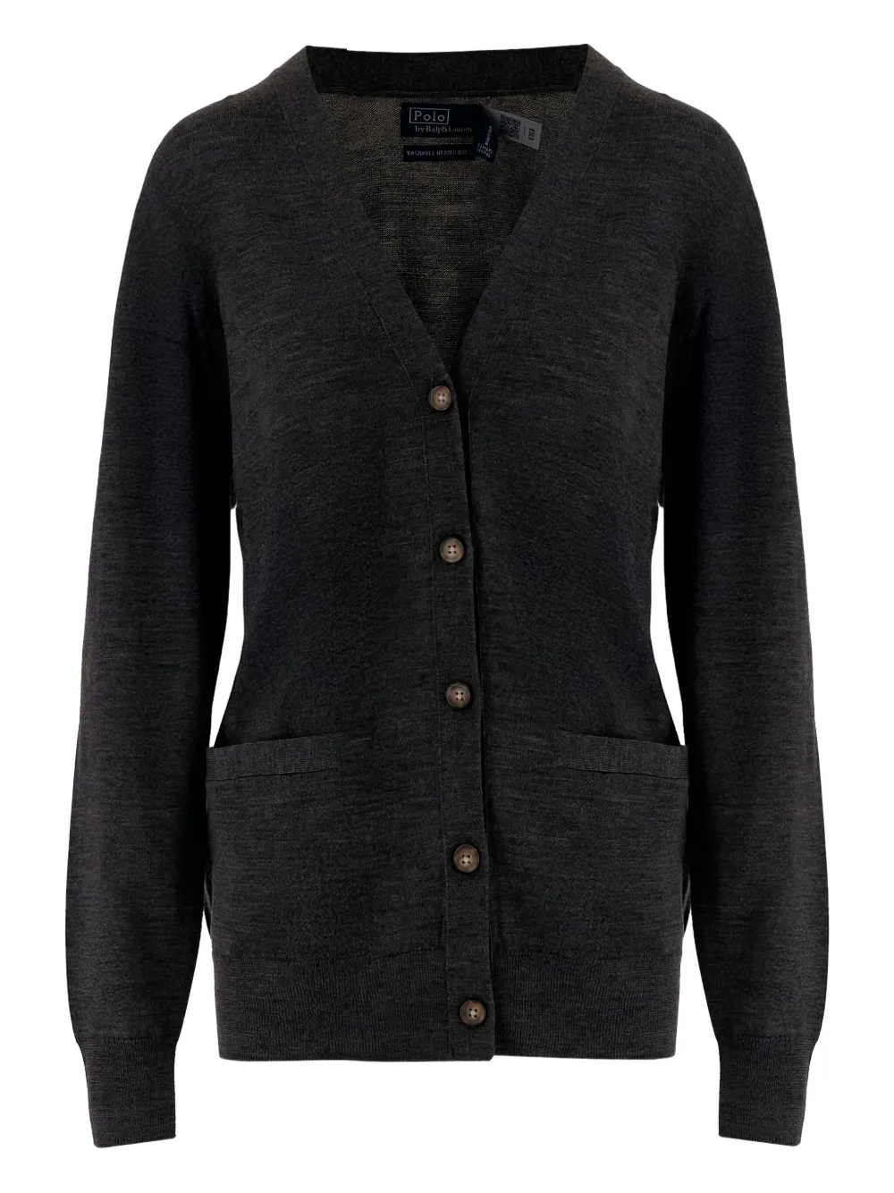 Polo Ralph Lauren Button-front Patch-pocket Cardigan In Black